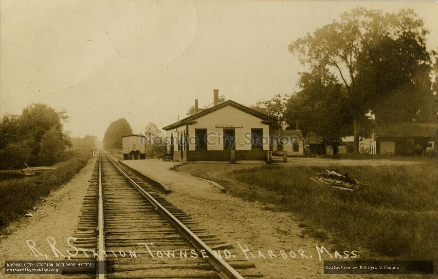 Postcard: Railroad Station, Townsend Harbor, Massachusetts